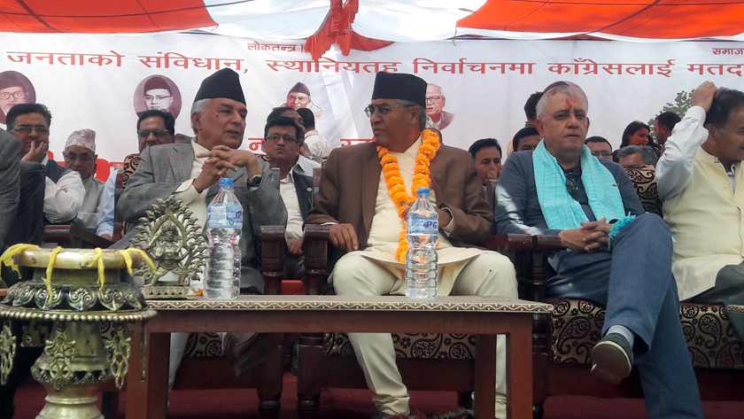 Deuba alleges UML of annoying Madhesi people